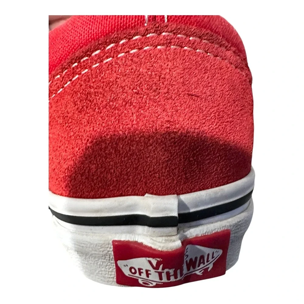 Vans‎ Off The Wall Shoes Red And White Sneakers Youth Kids Size 13 Canvas EUC